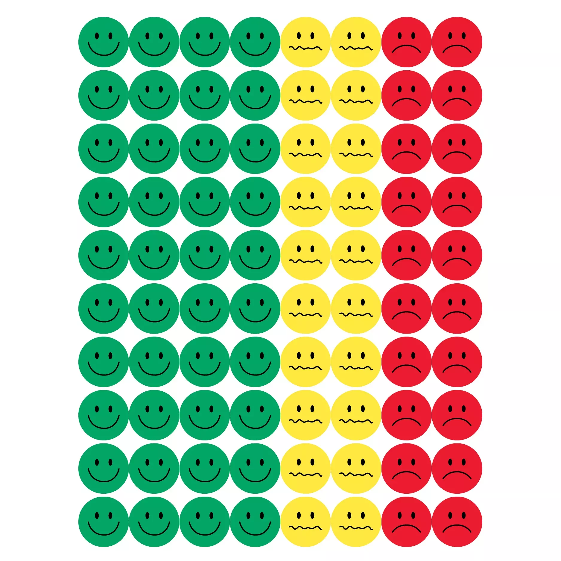1/2" Behavior Stickers - 15 sheets; 1200 stickers per pack