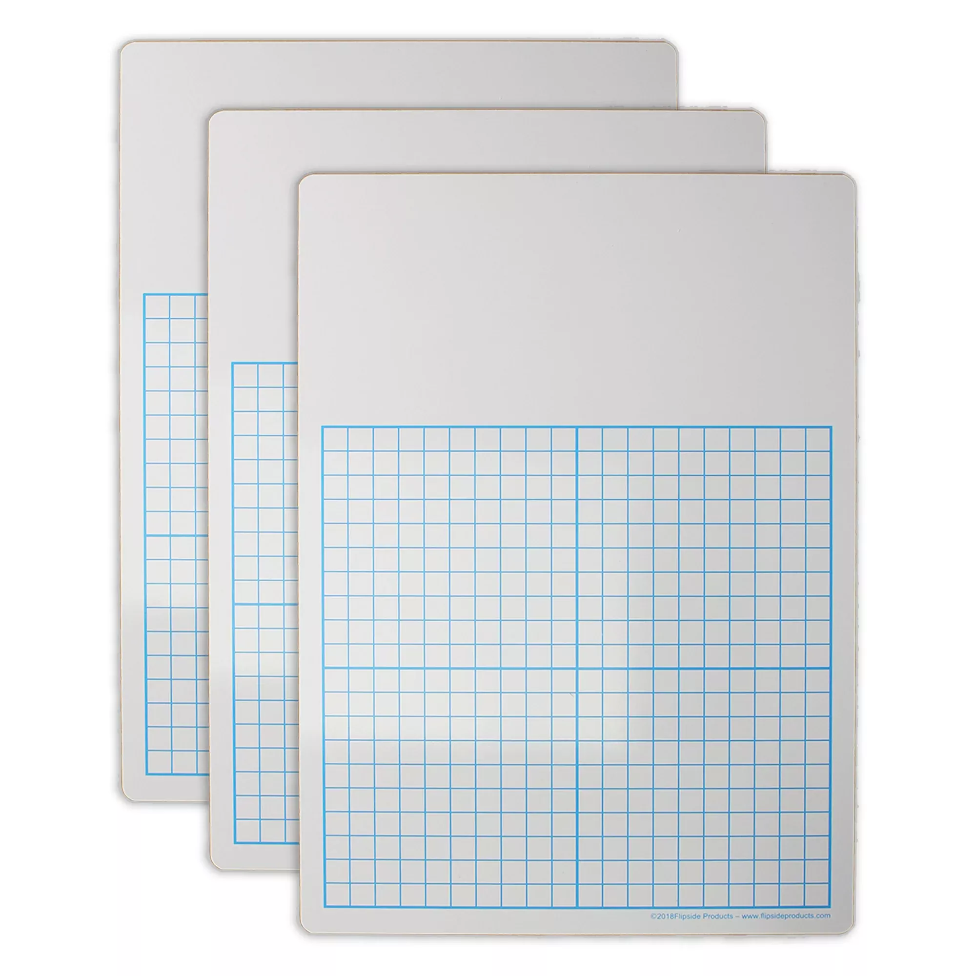 1/2" Graph Dry Erase Board, 11" x 16" Pack of 3