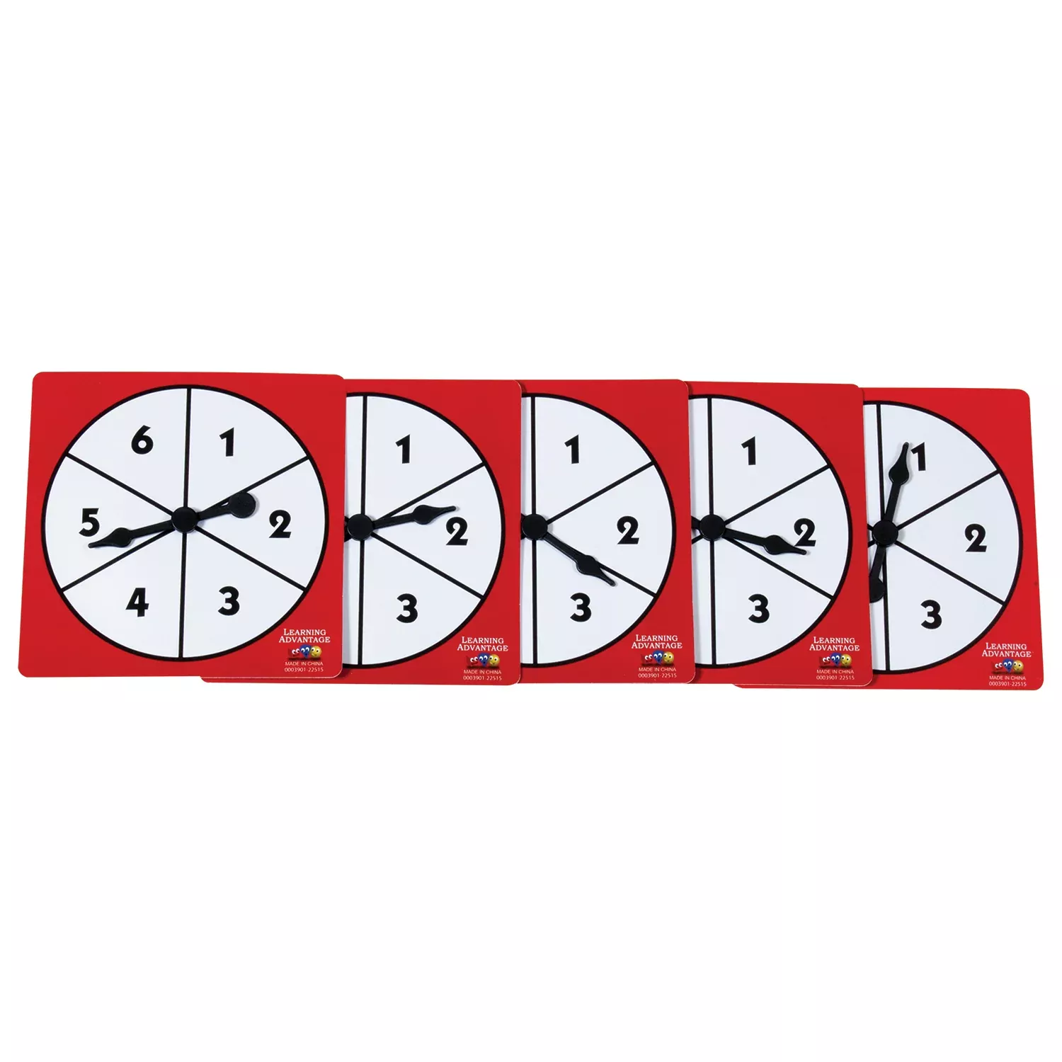 1-6 Number Spinners - Set of 5