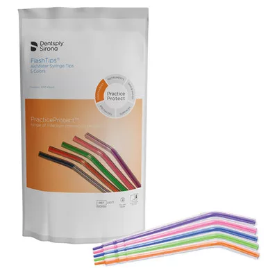 FlashTips Air/Water Syringe Tips, assorted colors, 1200/Bg. Disposable