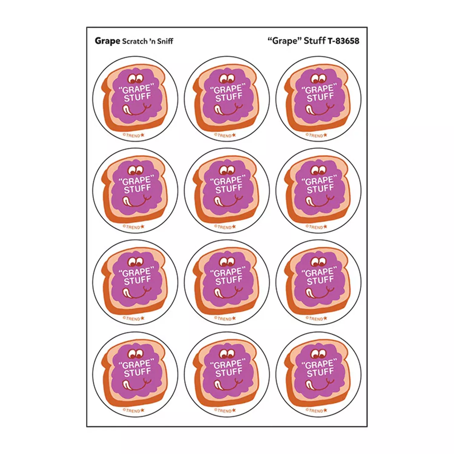 "Grape" Stuff/ Grape Scent Stickers, 24 ct.