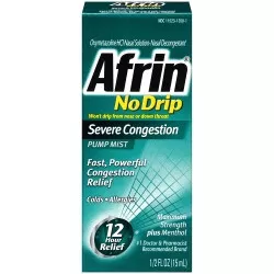 Sinus Relief Afrin No Drip Severe Congestion 0.05% Strength Nasal Spray 15 mL,84839(1/EA)