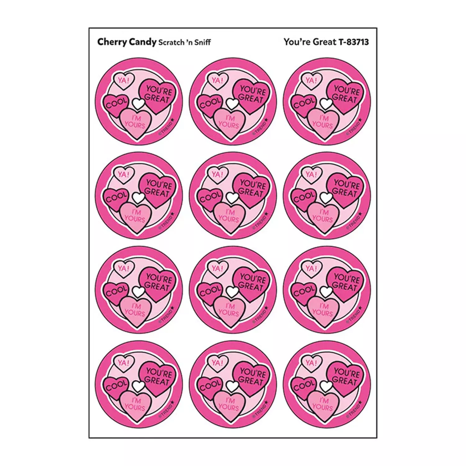 You're Great/ Cherry Candy Scent Stickers, 24 ct.