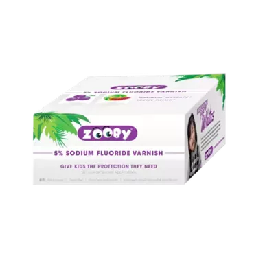 Zooby 5% Sodium Fluoride Varnish Turtle Melon Box of 50